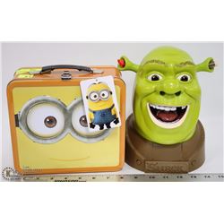 DESPICABLE ME LUNCHBOX AND TALKING SHREK