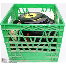 CRATE WITH 200+ -45RPM RECORDS