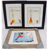 Image 1 : LOT OF 3 PICTURE AND DOCUMENT FRAMES