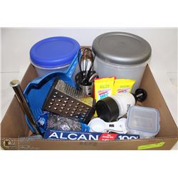 BOX W/KITCHEN & BAKING ACCESSORIES -