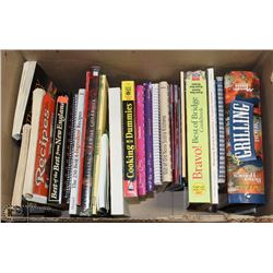 BOX W/OVER 25 COOKBOOKS INCL.