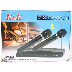NEW KNK DUAL MICROPHONES WITH RECIEVER