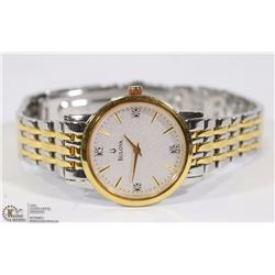 BULOVA DIAMOND STAINLESS STEEL TWO-TONED SILVER