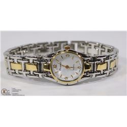 PICADAR QUARTZ TWO-TONE WHITE DIAL LADIES WATCH