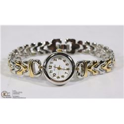 PICADAR QUARTZ TWO TONE WHITE DIAL LADIES WATCH