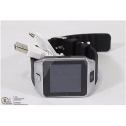 NEW BLACK AND STAINLESS STEEL BLUE TOOTH WATCH