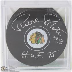 CHICAGO BLACK HAWKS PIERRE PILOTE SIGNED HOCKEY