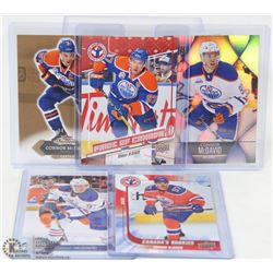 LOT OF 5 CONNOR MCDAVID CARDS