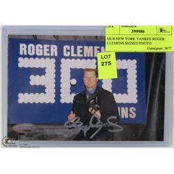 MLB NEW YORK YANKEE ROGER CLEMENS SIGNED PHOTO