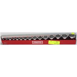 PROTO SOCKET 3/8 DRIVE SET 15 SOCKETS TOTAL