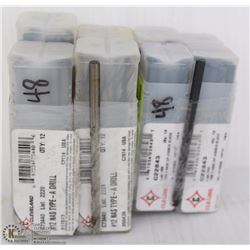 LOT OF APPROX 100 #12 AND 4.5 JOBBER DRILL BITS