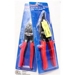 2 PAIR WESTWARD TIN SNIPS WITH LEFT CUT JAWS