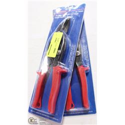 2 PAIR WESTWARD TIN SNIPS WITH LEFT CUT JAWS