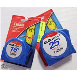 LOT OF 2 LUFKIN ASST SIZE TAPE MEASURES