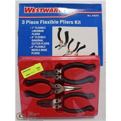 SET OF 3 WESTWARD ARTICULATING PLIERS