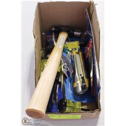 BOX OF ASST WESTWARD HAND TOOLS AND HEX KEY SETS