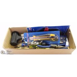 BOX OF ASST WESTWARD HAND TOOLS AND HEY KEY SET