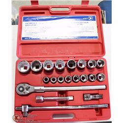 JET 3/4" DRIVE 21PC SAE HEAVY DUTY SOCKET SET IN