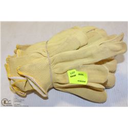 8 PAIRS OF YELLOW MED GLOVE LINERS