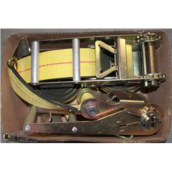 2 TRANSPORT CARGO STRAPS WITH RACHETS