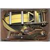 Image 1 : 2 TRANSPORT CARGO STRAPS WITH RACHETS