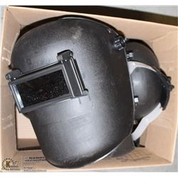 BOX WITH 5 NEW HIDEROK STYLE WELDING HELMETS