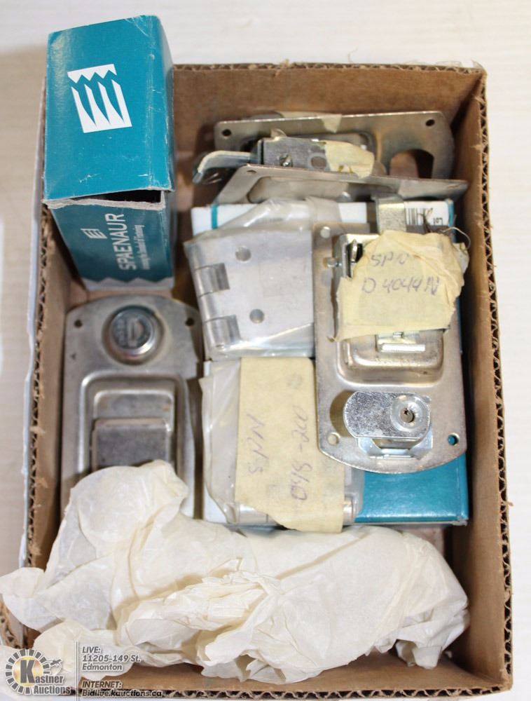Lot Of Spaenaur Hinges And Small Door Locks