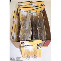 BOX OF GE CLEAR 40 LIGHT BULBS