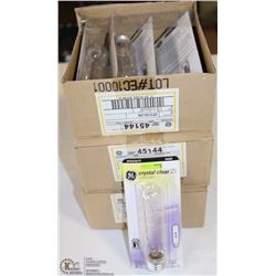 BOX OF GE CLEAR 25 SPECIALTY LIGHTS