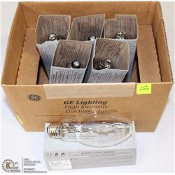BOX OF GE CERAMIC METAL HALIDE BULBS 6 IN TOTAL