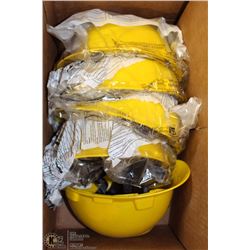 LOT OF 5 YELLOW HARD HATS