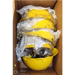 LOT OF 5 YELLOW HARD HATS
