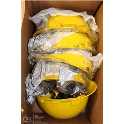 LOT OF 5 YELLOW HARD HATS