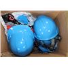 Image 1 : LOT OF 10 BRIGHT BLUE HARD HATS