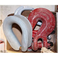 LOT OF 5 LARGE CHAIN HOOKS