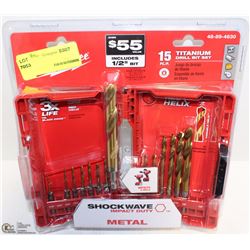 MILWAUKEE TITANIUM DRILL BIT SET