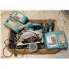 Image 1 : BOX OF ASSORTED MAKITA POWER TOOLS AND CHARGERS