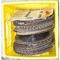 BOX OF SAW BLADES NEW AND USED