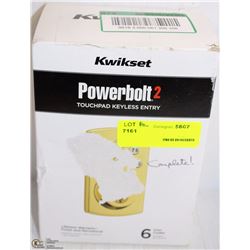 KWIKSET POWER BOLT TOUCH PAD KEYLESS ENTRY AS IS
