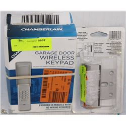DOOR SECURITY/2 GARAGE WIRELESS KEYPADS AS IS