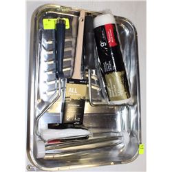 PAINT TRAY/ROLLERS/BRUSH
