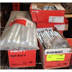 LOT OF ASST HILTI BOLTS