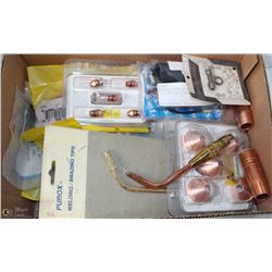 BOX OF ASST WELDING TIPS AND TORCHES/MISC