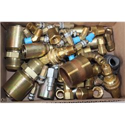 BOX OF ASST BRASS FITTINGS