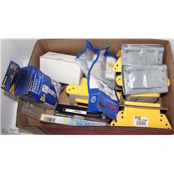 BOX OF ASST ELECTRICAL/PLIERS/SCREWDRIVER
