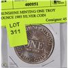 Image 1 : SUNSHINE MINTING ONE TROY OUNCE 1985 SILVER COIN