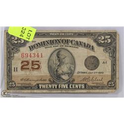 1923 CANADIAN SHINPLASTER