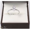 Image 1 : 10 KT WHITE GOLD-PLATED LADIES RING