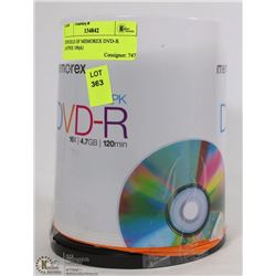 SPINDLE OF MEMOREX DVD-R (APPRX 100pk)