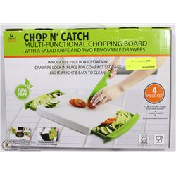 CHOP AND CATCH CUTTING BOARD WITH 2 REMOVABLE